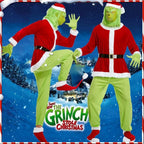 Adult Santa Grinch Costume Xmas Cosplay Men Christmas Santa Fancy Dress Full Set — alternate product view 8