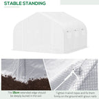Outsunny 4.5x3x2m PE Mesh Cover Galvanized Metal Frame Walk-In Greenhouse — alternate product view 8