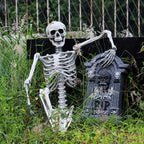 170cm Full Life Size Halloween Hanging Human Skeleton Bones Posable Skull Party — alternate product view 2