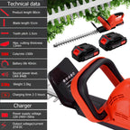Brushless Cordless Hedge Trimmer Tree Branch Cutter Tool with 2Battery & Charger — alternate product view 5