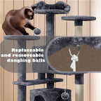 Cat Tree Cat Tower Cat Condo with Scratching Posts & Ladder for Cats Kittens — alternate product view 5