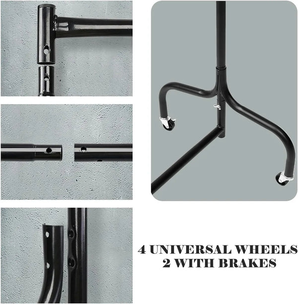 Vivo Mobile Clothes Rail on Wheels — 4 ft, 5 ft & 6 ft — alternate product view 4