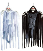 2x Hanging Grim Reaper Halloween Props – LED Eyes, Motion Activated — alternate product view 4