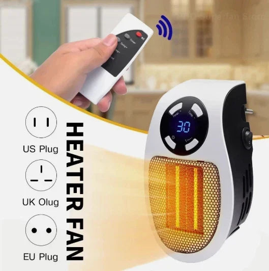 500W Mini Ceramic Wall Heater Room Radiator Warmer with Remote — alternate product view 4