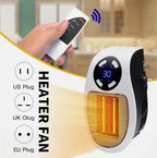 500W Mini Ceramic Wall Heater Room Radiator Warmer with Remote — alternate product view 4