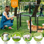 6 Panel Pet Playpen Heavy Duty Puppy Dog Pen Cat Rabbit Fence Foldable 60cm High — alternate product view 2