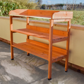 Wooden Greenhouse Potting Work Bench Garden Workstation Staging Table Shelving — alternate product view 2