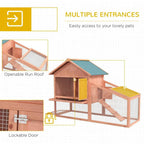 Pawhut Wood Rabbit,Bunny, Pig Hutch Water Resistant w/ Ramp Outdoor Use — alternate product view 8