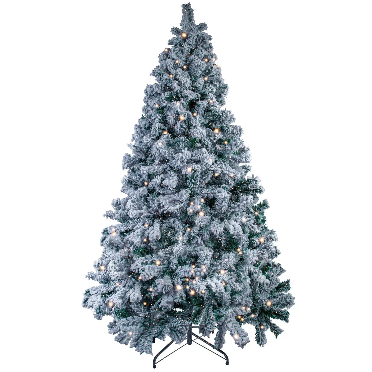 5/6FT Snow Flocked Christmas Tree Bushy Branch Xmas Home Decoration In&Outdoor — alternate product view 3