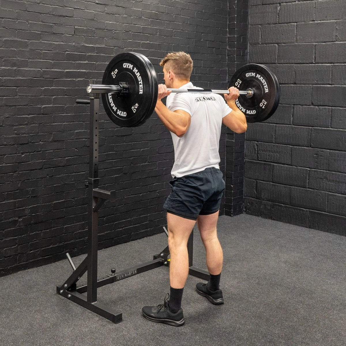 GYM MASTER Adjustable Squat Dip Rack Weight Lifting Stand Power Cage Frame — alternate product view 4