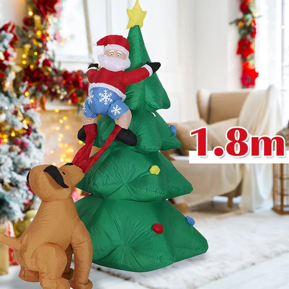 Christmas Inflatable Santa Snowman Christmas Tree Outdoor Decor — alternate product view 3