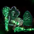 Large Ground Breaking Skeleton with Light Up Eyes Halloween Decoration Prop — alternate product view 7