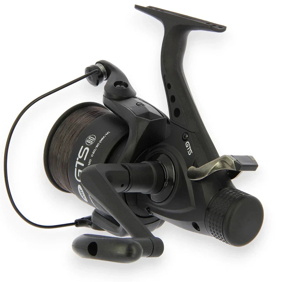 2 x NGT Carp Fishing Reel GTS 60 Bait Runner Freespool with 15lb Line Matt Black — alternate product view 4