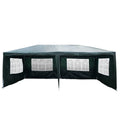 Gazebo Marquee Canopy Outdoor Patio Garden Wedding Party Tent — 4 side walls — Green — on a clean white background