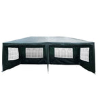 Gazebo Marquee Canopy Outdoor Patio Garden Wedding Party Tent — 4 side walls — Green — on a clean white background