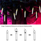 12PCS Floating Candles Halloween Hanging Harry Potter LED Candles Warm White — alternate product view 8