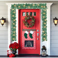 9ft Bushy Pine XMAS Christmas Garland with Lights for Stairs Outdoor Decorations — main product view