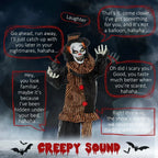 67" Animated Prop Circus Clown, Indoor Outdoor Halloween Decorations — alternate product view 5