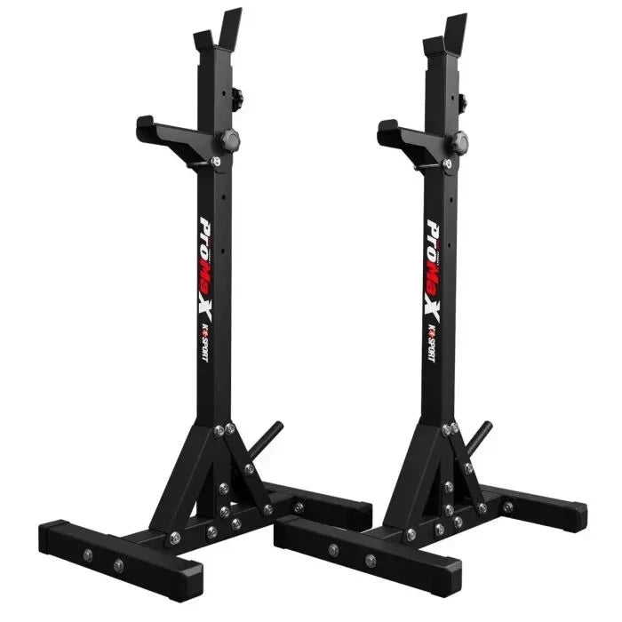 Squat Rack Barbell Stands Bench Press Heavy Duty Indoor Outdoor MADE IN EU — on a clean white background