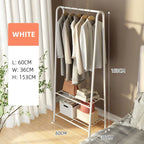 Metal Clothes Rail Hanging Rack Garment Display Stand Storage Shelf — White -1 — product view