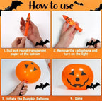 5PCS Halloween Decoration Inflatable Pumpkin with LED Lights Party Light Garden — alternate product view 8