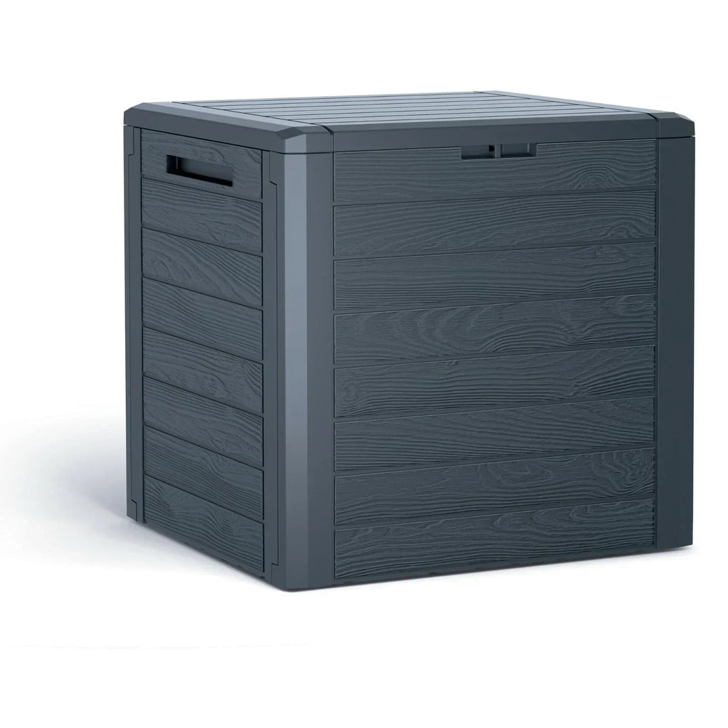140L Anthracite Garden Storage Box — on a clean white background
