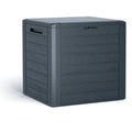 140L Anthracite Garden Storage Box — on a clean white background