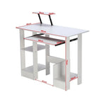 Computer Desk Laptop Pc Study Table Home Office Desk Furniture Shelf Workstation — on a clean white background