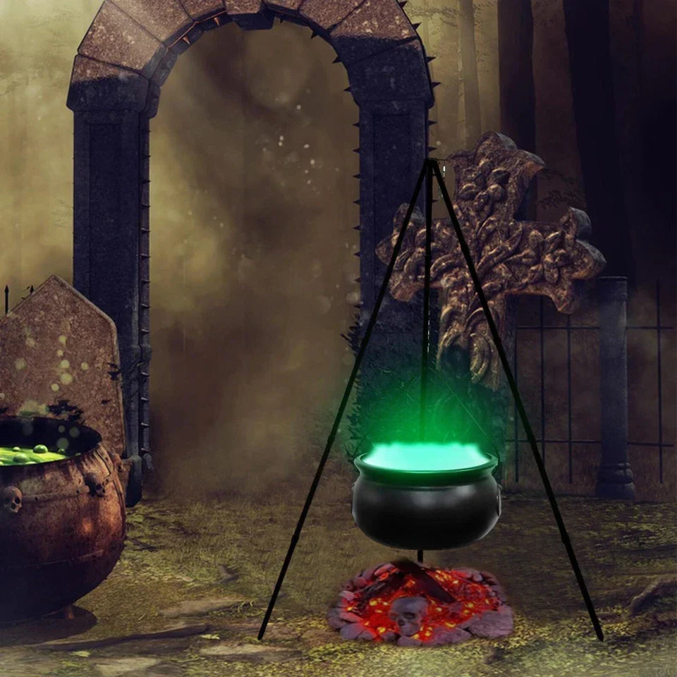 Halloween Decor Outdoor Large Witches Cauldron on Tripod with Light Yard Decor — alternate product view 4