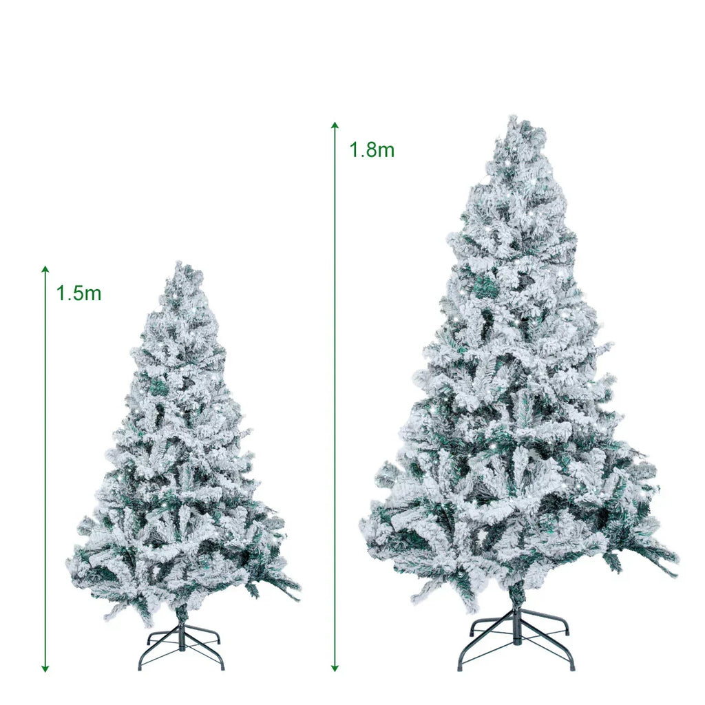 5/6FT Snow Flocked Christmas Tree Bushy Branch Xmas Home Decoration In&Outdoor — alternate product view 7