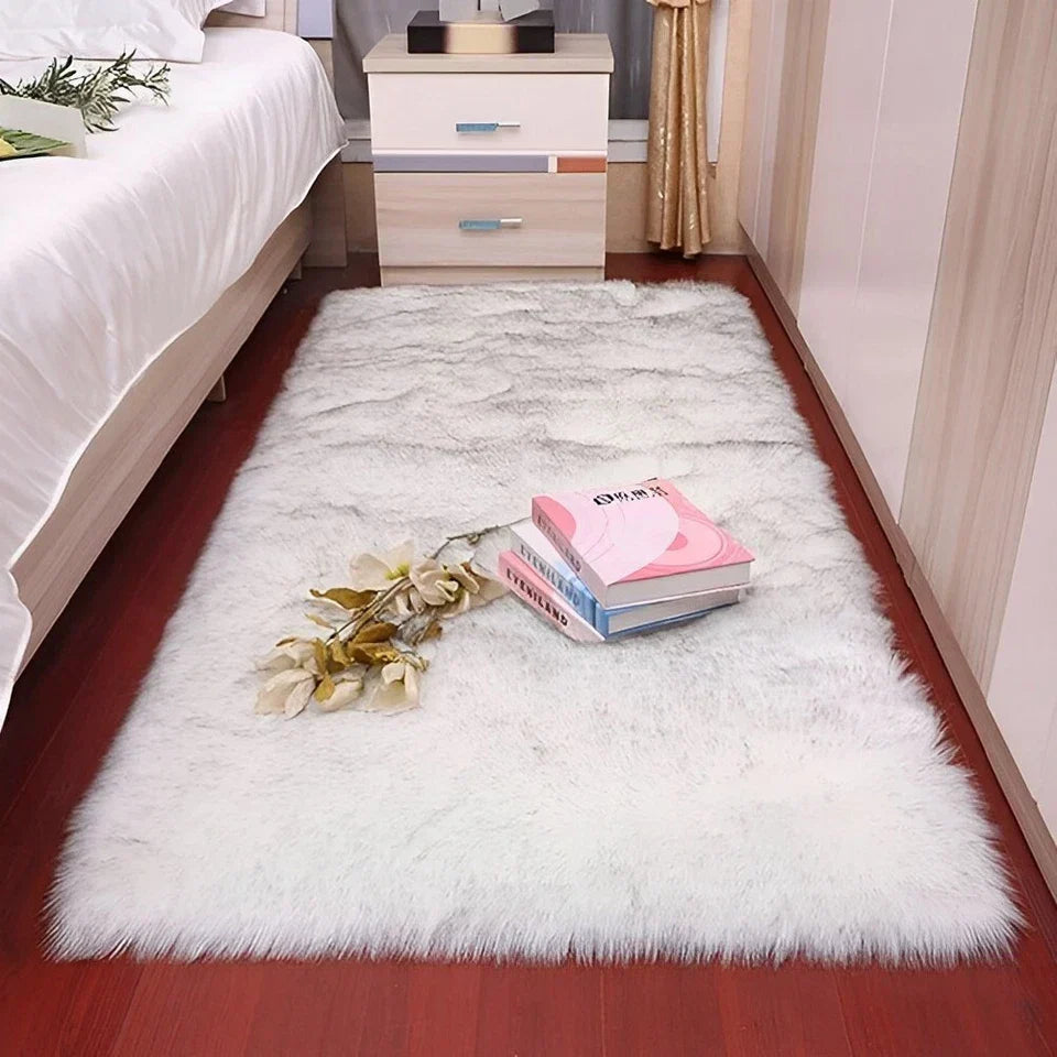 Faux Fur Sheepskin Fluffy Rug Soft LivingRoom Bedroom Rectangle Carpet Floor Mat — alternate product view 4