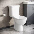Nes Home Close Coupled Toilet Bathroom WC Pan, Toilet Seat & Cistern — alternate product view 2