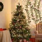 2M Christmas Garland Holly Leaf Red Berries Winter Fireplace Hanging Party Decor — alternate product view 4