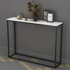 Wooden Free Standing Hallway Console Table Living Room Shelf Display Metal Legs — alternate product view 3