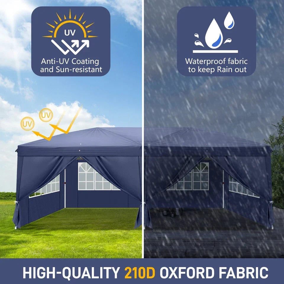 3x6M Pop Up Gazebo Outdoor Patio Party Event Heavy Duty Canopy w/ 6 WallSides UK — alternate product view 6