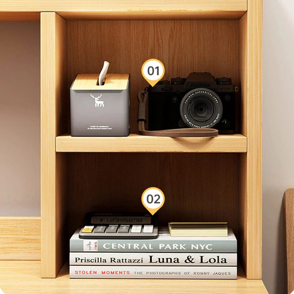 Computer Desk Study Table Writing Shelves Home Office Wooden Workstation Laptop — alternate product view 10