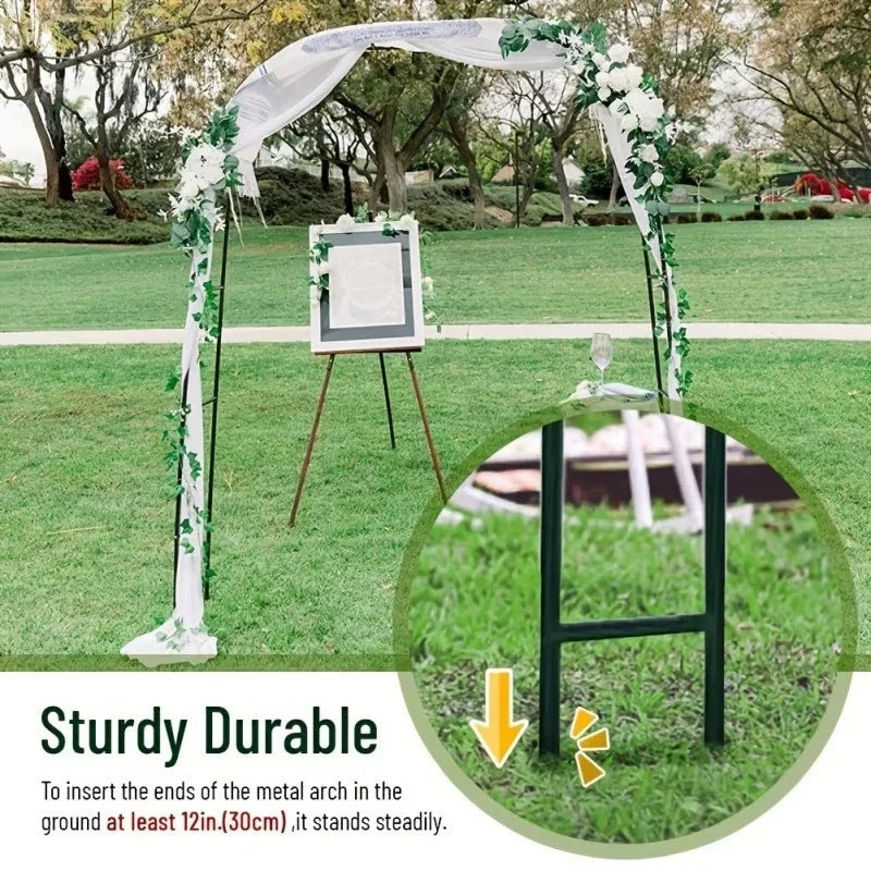 1Pc, Metal Garden Arch, 100Inch Large Size Heavy Duty Steel Frame Garden Arch — alternate product view 4
