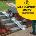 Ramp Folding Steel Loading x1 200KG 1.8 Metre Trailer Motorbike Motorcycle — alternate product view 3