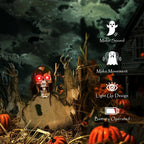 Halloween Animated Skeleton with Glowing LED Eyes, Scary Halloween — alternate product view 4