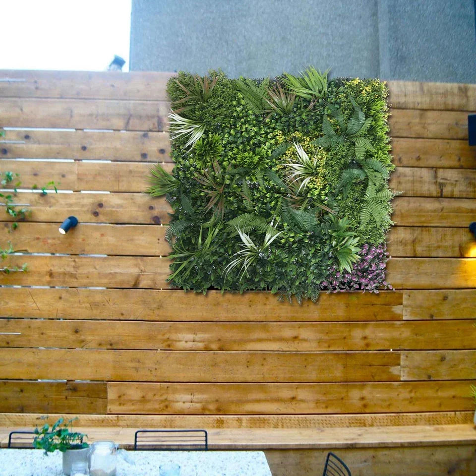 Artificial Green Living Wall Hedge Plant Panel In / Outdoor UV Stable 100x100cm — alternate product view 3
