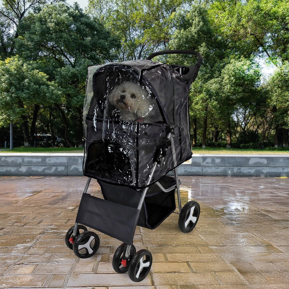 Pet Stroller Dog Cat Puppy Pram Pushchair Travel Cart Jogging Buggy Carrier — alternate product view 3