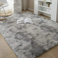 120x170cm Silver Grey fluffy rug — main product view
