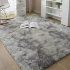 120x170cm Silver Grey fluffy rug — main product view