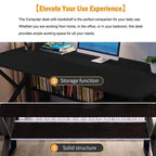 Computer Desk Laptop Pc Study Table Office Desk Home Furniture Workstation Shelf — alternate product view 9