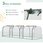 Tunnel Greenhouse Steel Frame for Garden w/ Zipper Doors — alternate product view 7