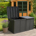 Large Outdoor Storage Box Garden Plastic Patio Container Chest 750L — alternate product view 2