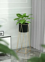Metal Planter Stand With Plant Pot Flower Pot — alternate product view 2