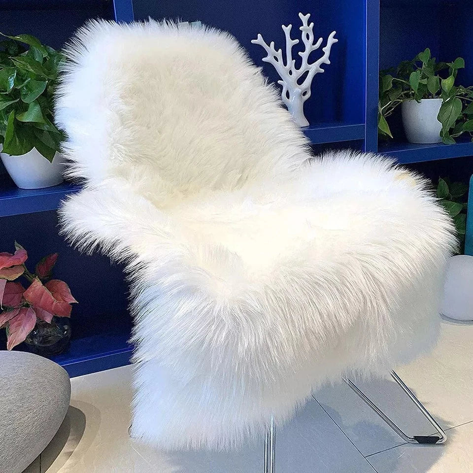 Large Faux Fur Sheepskin Rug Fluffy Mat Room Sofa Hairy Mat Shaggy Floor Carpet — alternate product view 6