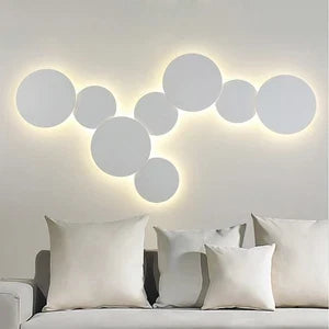 Modern White Metal Circle Round Led Wall Light 7W / 10W — main product view