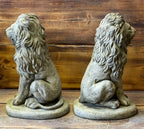 LION PAIR Stone Garden Ornament 40cm Statue — alternate product view 3